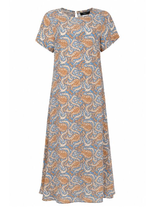 Abito in crêpe de Chine di seta stampata Azzurro WEEKEND MAX MARA | 2615221042600011